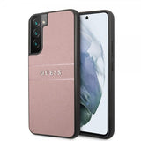 Guess Samsung Galaxy S22 Plus Suojakuori Saffiano Metal Logo Roosa