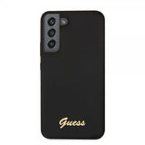 Guess Samsung Galaxy S22 Kuori Script Metal Logo Musta