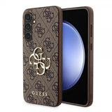 Guess Samsung Galaxy S23 FE Kuoret 4G Metal Logo Ruskea