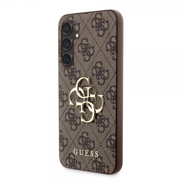 Guess Samsung Galaxy S23 FE Kuoret 4G Metal Logo Ruskea
