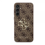Guess Samsung Galaxy S23 FE Kuoret 4G Metal Logo Ruskea