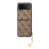 Guess Samsung Galaxy Z Flip 4 Kuori 4G Charms Ruskea