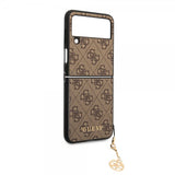 Guess Samsung Galaxy Z Flip 4 Kuori 4G Charms Ruskea