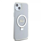 Guess iPhone 15 Plus Suojakuori Sormusteline Glitter MagSafe Läpinäkyvä