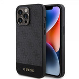 Guess iPhone 15 Pro Max Kuori Bottom Stripe MagSafe Musta