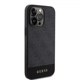 Guess iPhone 15 Pro Max Kuori Bottom Stripe MagSafe Musta