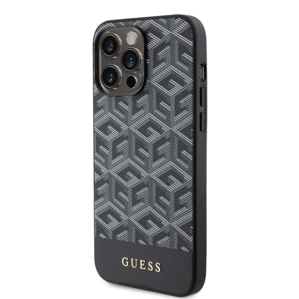 Guess iPhone 15 Pro Max Suojakuori G Cube MagSafe Musta