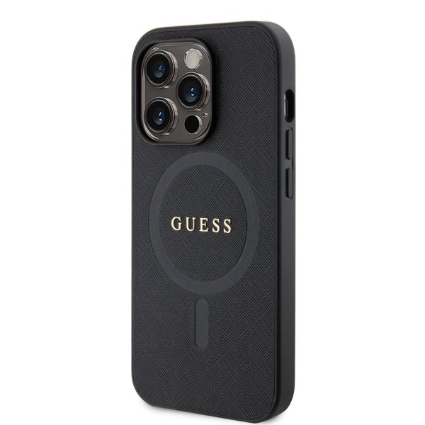 Guess iPhone 15 Pro Max Saffiano MagSafe Musta Kuori