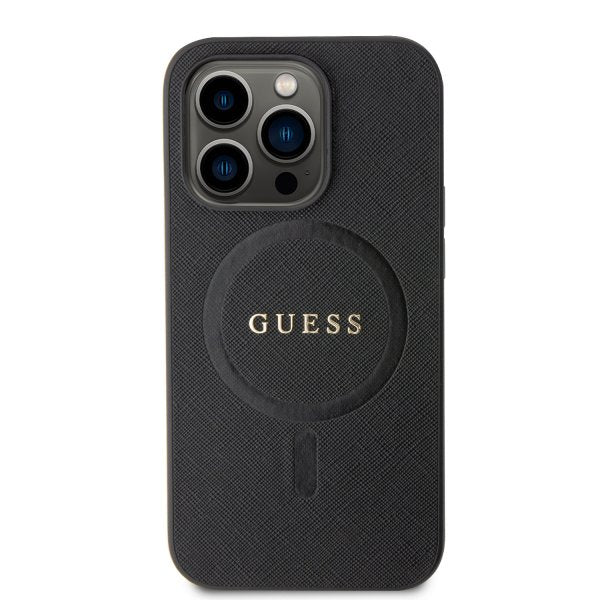 Guess iPhone 15 Pro Max Saffiano MagSafe Musta Kuori