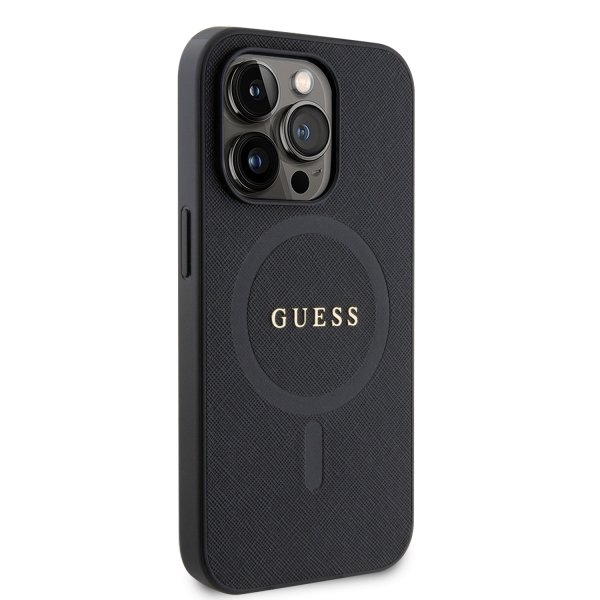 Guess iPhone 15 Pro Max Saffiano MagSafe Musta Kuori
