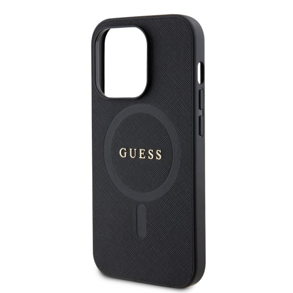 Guess iPhone 15 Pro Max Saffiano MagSafe Musta Kuori