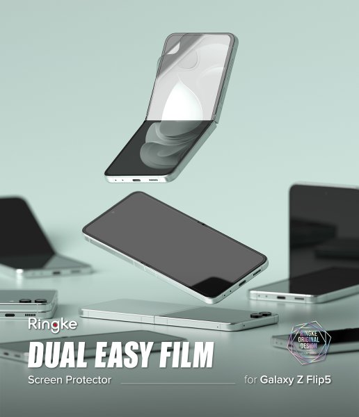 Ringke Samsung Galaxy Z Flip 5 Näytönsuoja Dual Easy Film 2-pakkaus