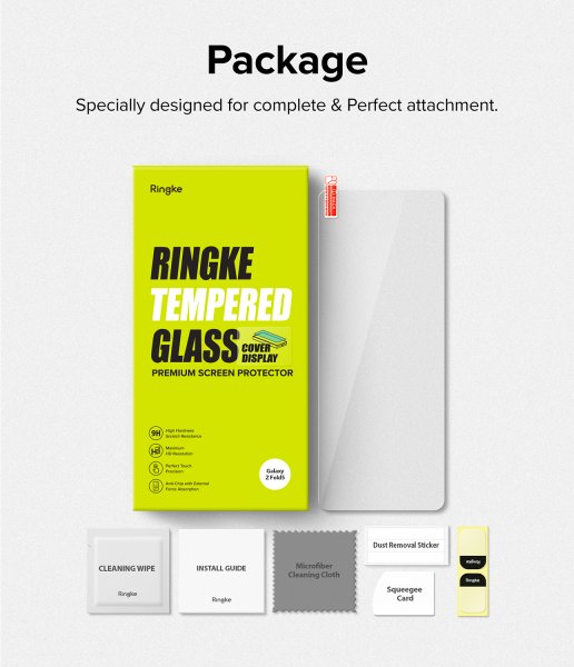 Ringke Samsung Galaxy Z Fold 5 -näytönsuoja, kansinäytön suojalasi
