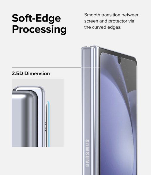 Ringke Samsung Galaxy Z Fold 5 -näytönsuoja, kansinäytön suojalasi