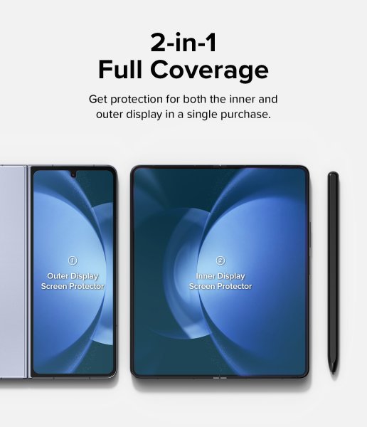 Ringke Samsung Galaxy Z Fold 5 -näytönsuoja Dual Easy Film