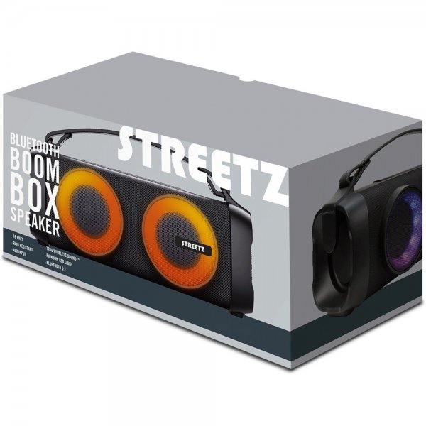 Streetz B100 Bluetooth-Boombox-kaiutin Musta