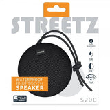 Streetz-kaiutin S200 vedenkestävä Bluetooth-kaiutin, musta