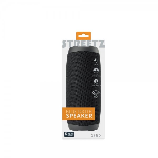 Streetz Högtalare S350 Bluetooth-högtalare 20W Svart