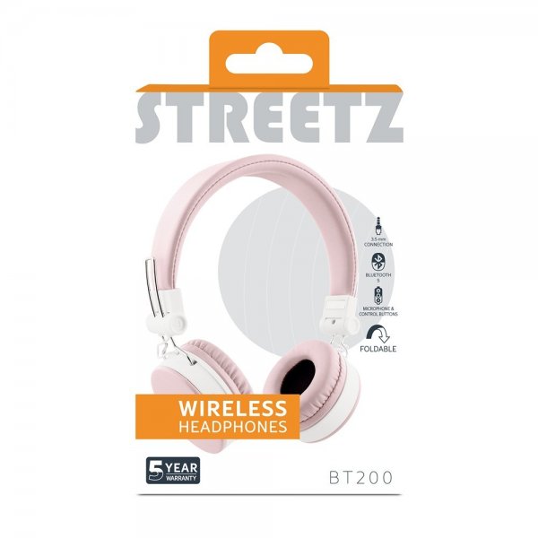 Streetz Kuulokkeet BT200 Langattomat kuulokkeet Vaaleanpunainen