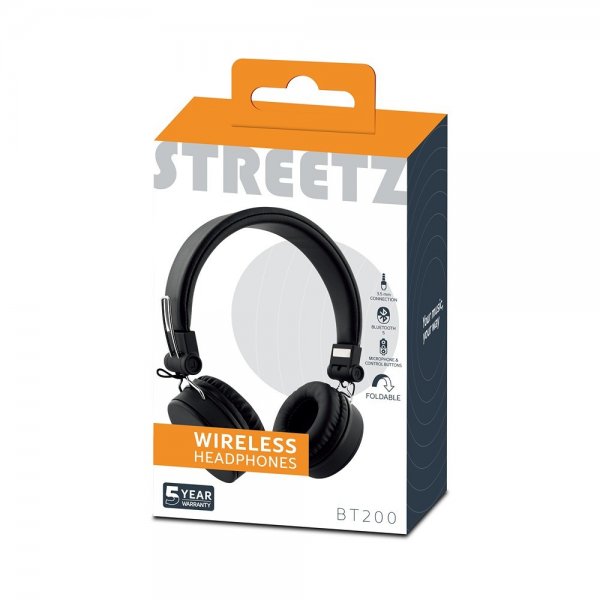 Streetz kuulokkeet BT200 Wireless Headphones, musta
