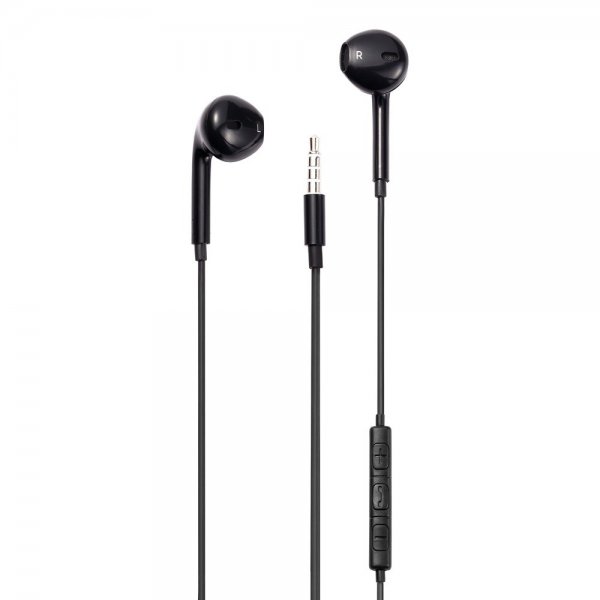 Streetz E100 Semi-In-Ear-nappikuulokkeet, 3,5 mm, musta