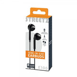 Streetz E100 Semi-In-Ear-nappikuulokkeet, 3,5 mm, musta