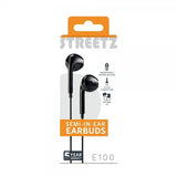 Streetz E100 Semi-In-Ear-nappikuulokkeet, 3,5 mm, musta