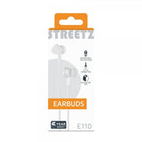 Streetz Kuulokkeet E110 Nappikuulokkeet 3.5mm Valkoinen