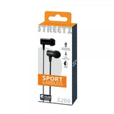 Streetz Kuulokkeet E200 Sport Earbuds 3.5mm Musta