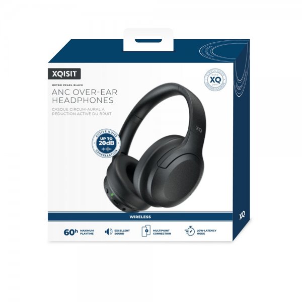 Xqisit OE750i ANC Over-Ear -kuulokkeet, helmimusta