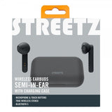 Streetz Kuulokkeet T110 Wireless Earbuds Semi-In-Ear Musta