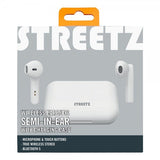 Streetz Kuulokkeet T110 Wireless Earbuds Semi-In-Ear Valkoinen