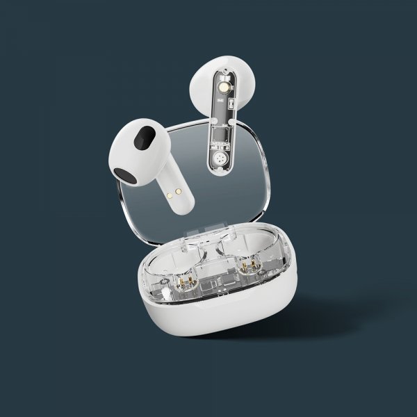 Streetz Kuulokkeet T150 Läpinäkyvät True Wireless Nappikuulokkeet Valkoinen