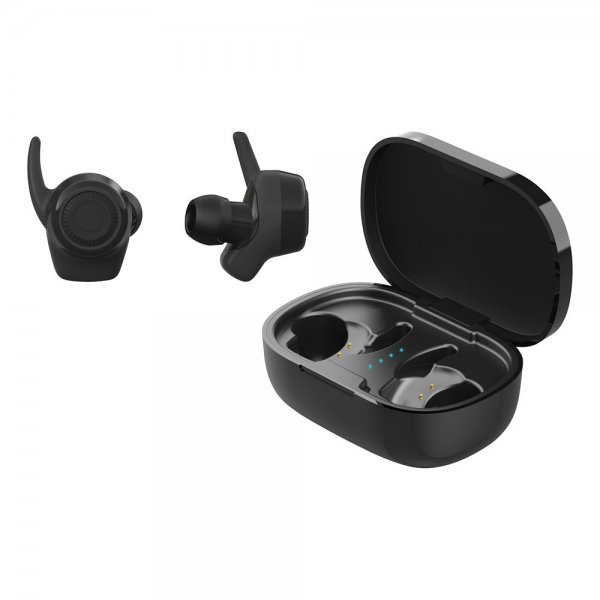 Streetz-kuulokkeet T220 langattomat nappikuulokkeet Stay-In-Ear, musta