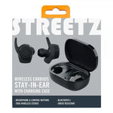 Streetz-kuulokkeet T220 langattomat nappikuulokkeet Stay-In-Ear, musta