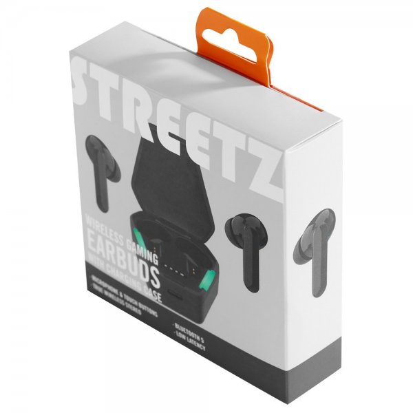 Streetz Kuulokkeet T300 Langattomat Gaming-nappikuulokkeet Musta