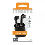 Streetz kuulokkeet T50 True Wireless Earbuds, musta
