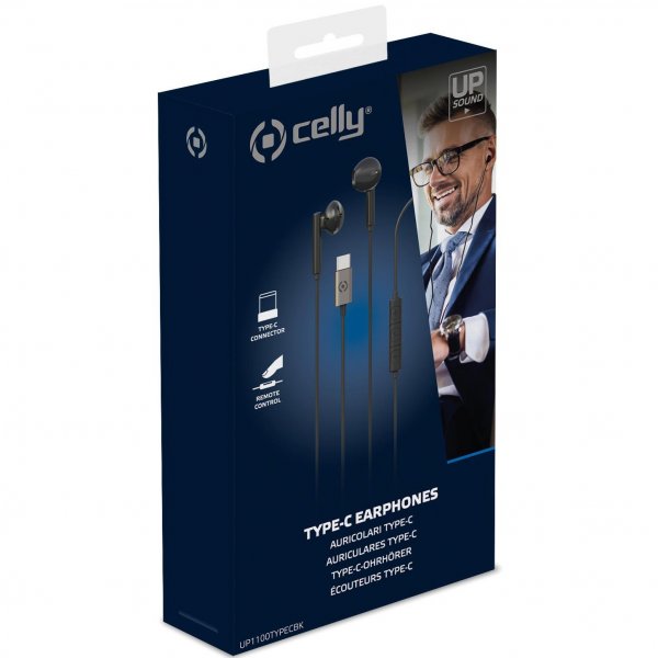 Celly Kuulokkeet UP1100 USB-C Musta