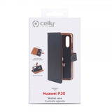Celly Huawei P20 Kotelo Wally Wallet Case Musta