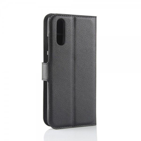 Huawei P20 Litchi musta suojakotelo