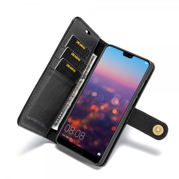 Dg.Ming Huawei P20 Pro Lompakkokotelo Irrotettava Kuori Musta