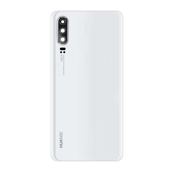 Huawei P30 Takakansi/Akkuluukku - Valkoinen