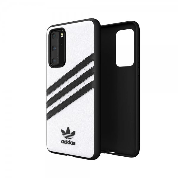 Adidas Huawei P40 -kuori TAI 3 Stripes Snap Case - valkoinen musta