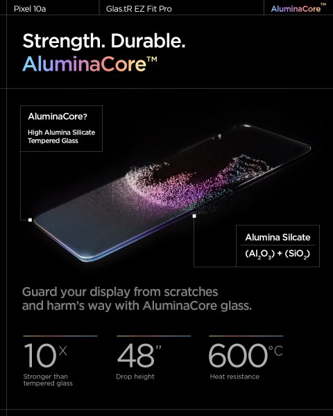 Spigen Google Pixel 10a Näytönsuoja GLAS.tR EZ Fit Pro 2 kpl