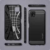 Spigen Samsung Galaxy A22 5G Suojakuori Rugged Armor Mattamusta