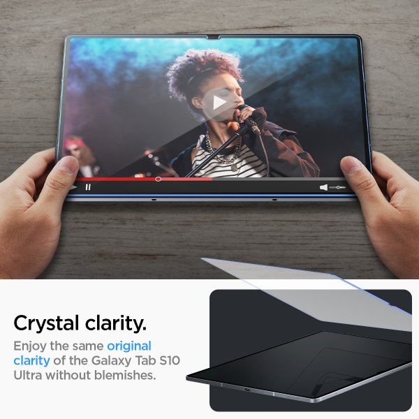 Spigen Samsung Galaxy Tab S9 Ultra/Galaxy Tab S10 Ultra Näytönsuoja GLAS.tR EZ Fit