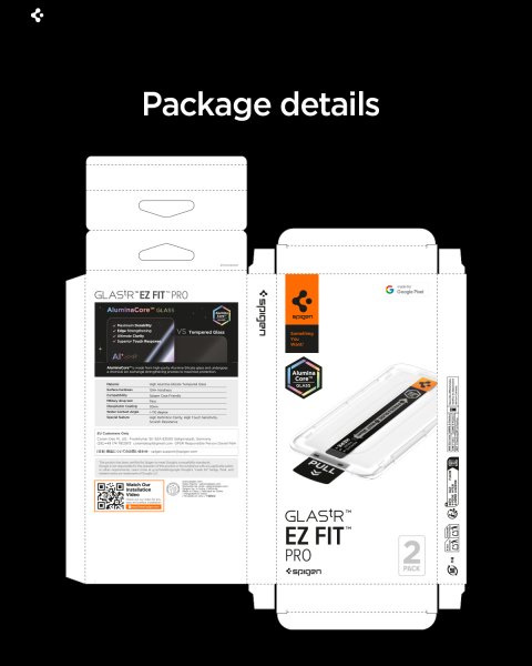 Spigen Google Pixel 10a Näytönsuoja GLAS.tR EZ Fit Pro 2 kpl