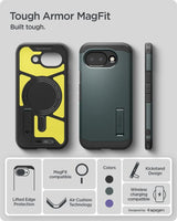 Spigen Google Pixel 10a Kuori Tough Armor MagFit Abyss Green