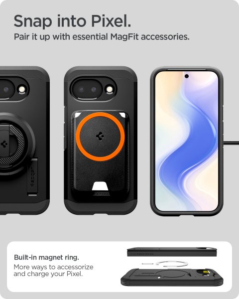 Spigen Google Pixel 10a Kuori Tough Armor MagFit Musta