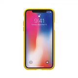 Adidas iPhone X/Xs -kuori TAI muotoonvalettu kangaskotelo FW19 keltainen